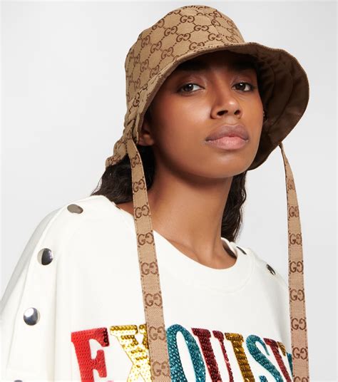 gucci cap for women|Gucci bucket hat for women.